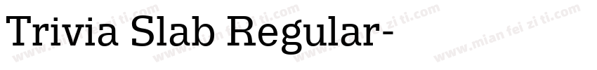 Trivia Slab Regular字体转换
